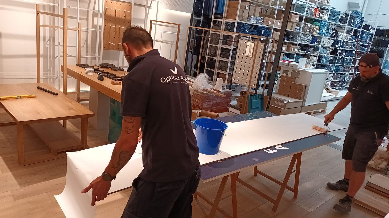 optima retail - painting work