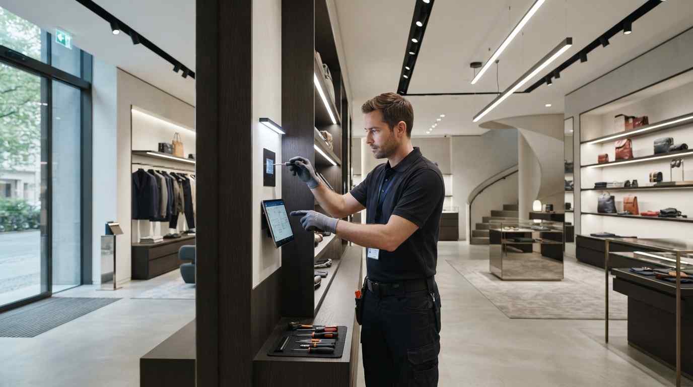 Manutenzione preventiva in un negozio di retail di lusso