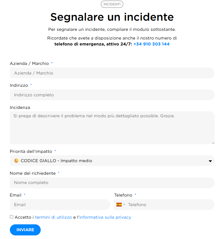 Segnalazione e monitoraggio degli incidenti in Optima Retail